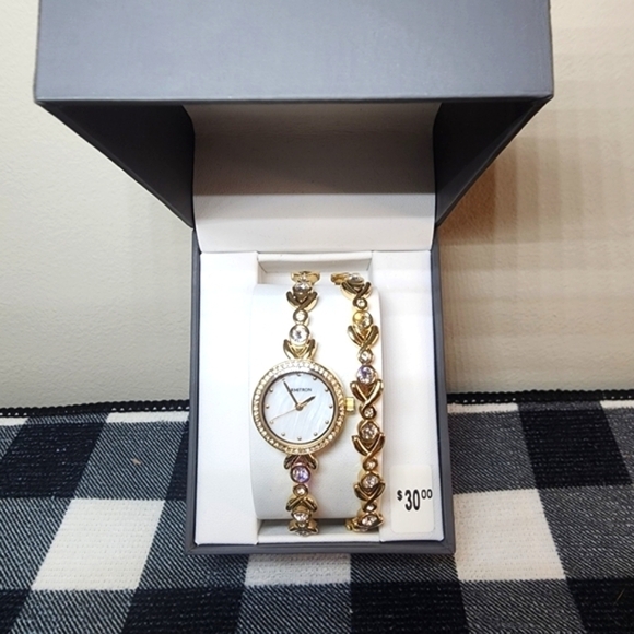 ARMITRON Genuine Crystal Accented Watch and Bracelet Set main image 5